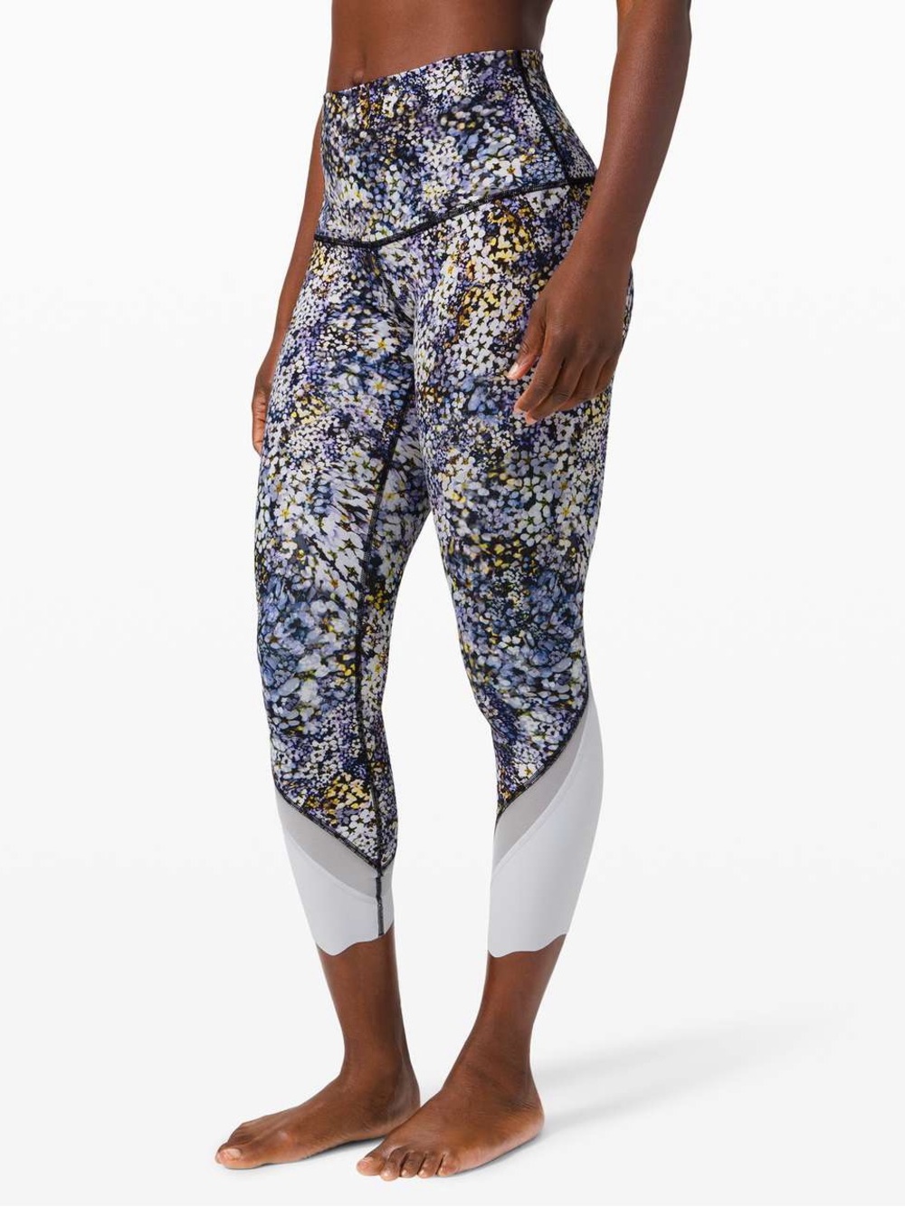 Lululemon Wunder Under Crop High-Rise *Roll Down Scallop Full-On Luxtreme 23"